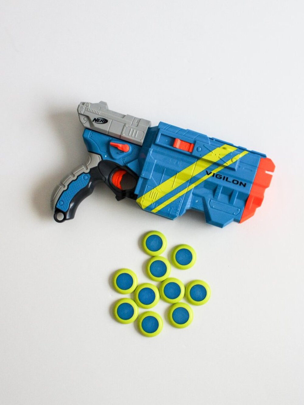 Nerf Vortex VTX Vigilon Toy Gun with 10 XLR Foam Discs